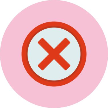 Düz Çember Simgesini Çapraz