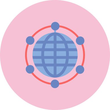 Hizmet genel ağı Düz Çember Simgesi