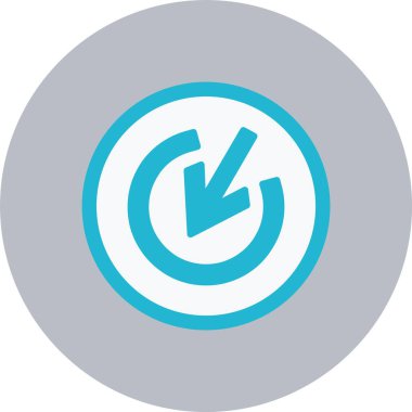 Hedef Ok Düz Çember Simgesi