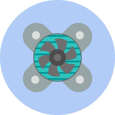 Soğutma Fan Düz Çemberi Simgesi