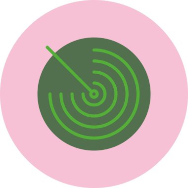 Radar Düz Çember Simgesi