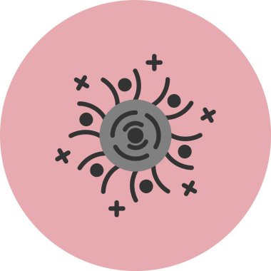 Kara Delik Düz Çember Simgesi