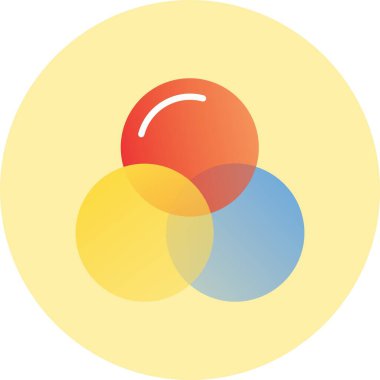 Rgb Düz Çember Simgesi