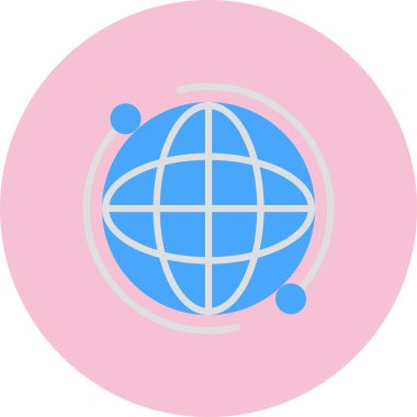 İnternet Düz Çember Simgesi