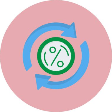 Değişim Oranı Düz Çember Simgesi