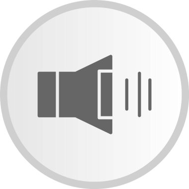 Ses Kabartma Çemberi Gri Simgesi