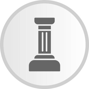 Sütun Kabartması Çember Gri Simge