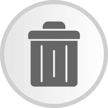 Bin Kabartma Çemberi Gri Simgesi