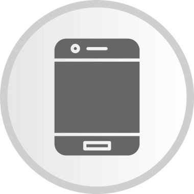 Cep Telefonu Kabartma Çemberi Gri Simgesi