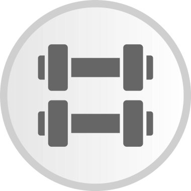Dumbbell Kabartma Çember Gri Simge