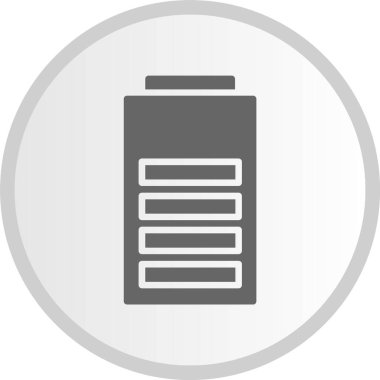 Batarya Gri Çember Simgesi