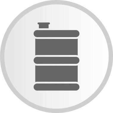 Fıçı Kabartma Çemberi Gri Simgesi