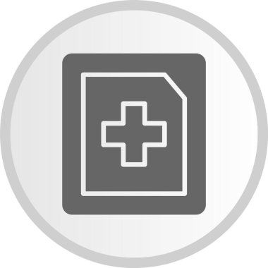 Tıbbi Kitap Kabartma Çemberi Gri Simge