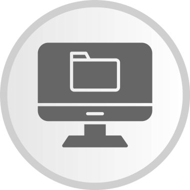 Dizin Kabartma Çemberi Gri Simgesi