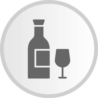 Alkol Çemberi Gri Simgesi