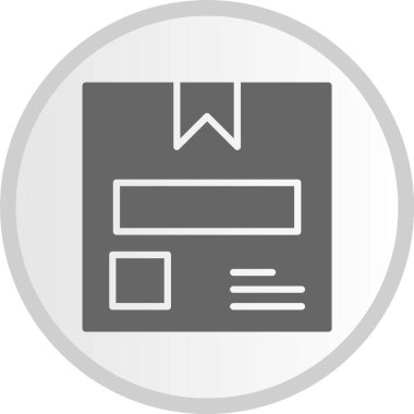 Teslimat Kutusu Gri Çember Simgesi