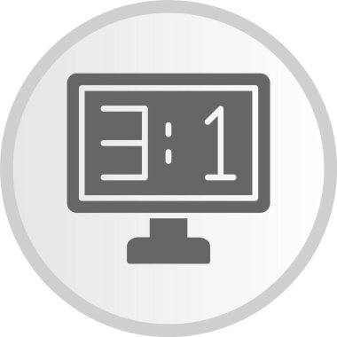 Puan Tablosu Kabartma Çemberi Gri Simgesi