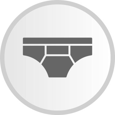 İç Çamaşırı Kabartması Gri Çember Simgesi