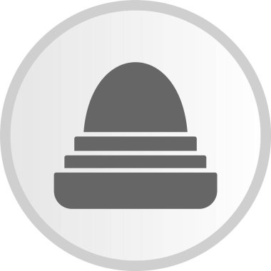 Kozmetik Yumurta Kabartması Gri Çember Simgesi