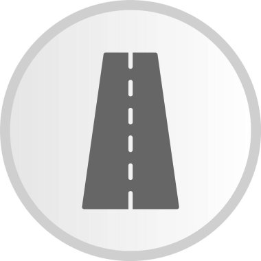 Yol Kabartma Çemberi Gri Simgesi