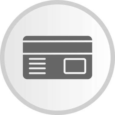 Kredi Kartı Gri Çember Simgesi