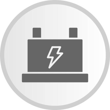 Batarya Gri Çember Simgesi
