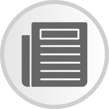 Haber Kabartma Çemberi Gri Simgesi