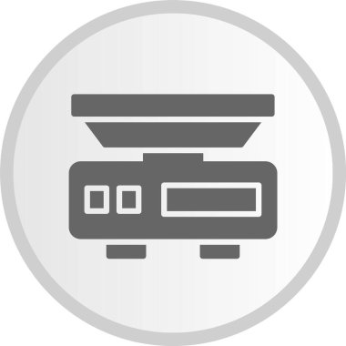 Ağırlık Ölçeklemesi Kabartma Çemberi Gri Simgesi