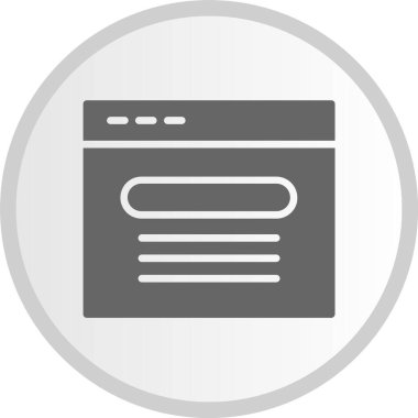 Web Sitesi Kabartma Çemberi Gri Simgesi