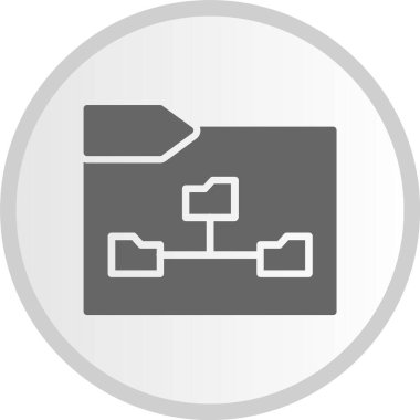 Dosya Gezgini Kabartma Çemberi Gri Simgesi