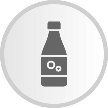 Şarap Şişe Kabartma Çemberi Gri Simge
