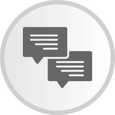 İletişim Kabartması Gri Çember Simgesi