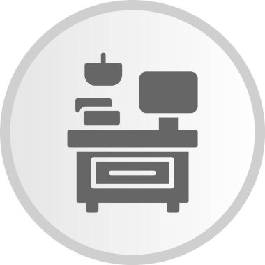 Çalışma Alanı Gri Çember Simgesi