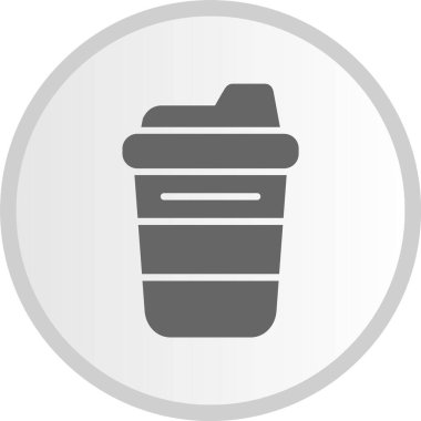 Kahve kupası kabartması Çember Gri Simge