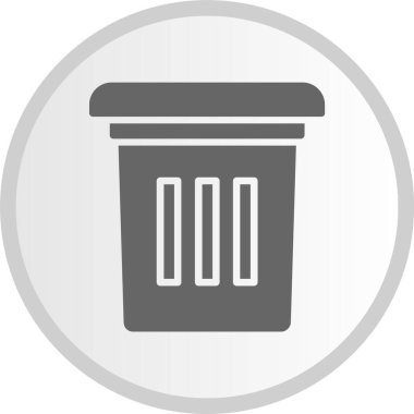 Çöp Kutusu Çemberi Gri Simgesi