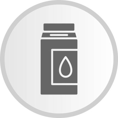 Süt Kutusu Kabartma Çemberi Gri Simge