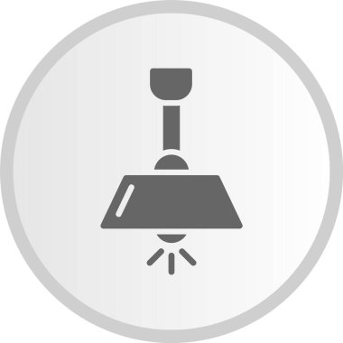 Tavan Lambası Kabartma Çemberi Gri Simge