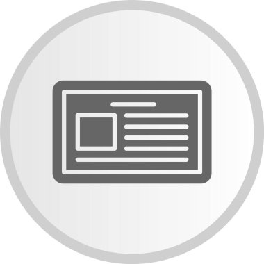 İş Kartları Gri Çember Simgesi