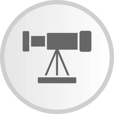 Teleskop Gri Çember Simgesi