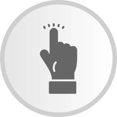 Parmak Kabartma Çemberi Gri Simgesi