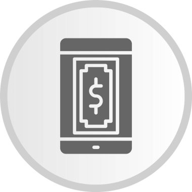 Kabartma Çemberi Gri Simgesini Öde