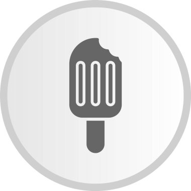 Dondurma Kabartma Çemberi Gri Simgesi