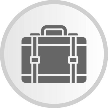 Bavul Gri Çember Simgesi