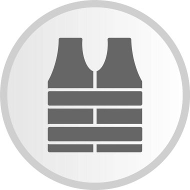 Life Jacket Kabartma Çemberi Gri Simge