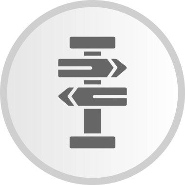 Yön Gri Çember Simgesi