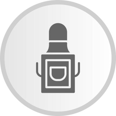 Önlük Kabartması Çember Gri Simge