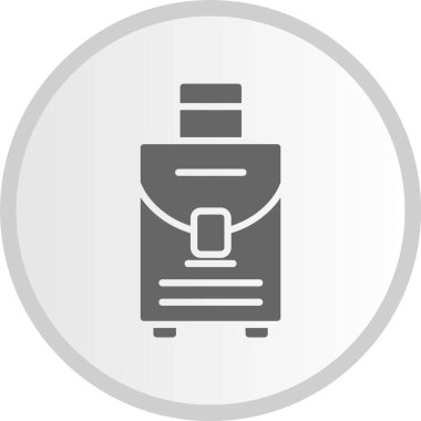 Seyahat Çantası Gri Çember Simgesi