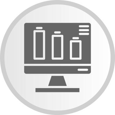 Analitik Kabartma Çemberi Gri Simgesi