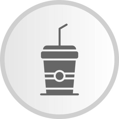 Yumuşak İçecek Kabartma Çemberi Gri Simge