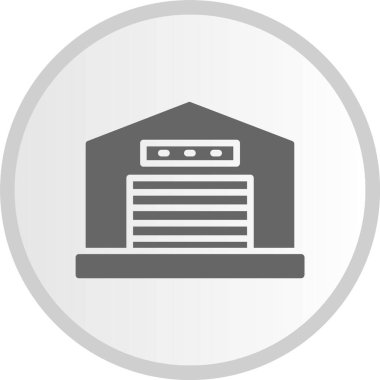 Depo Kabartması Gri Çember Simgesi